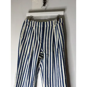 NWT J Crew wide leg essential pants in sailor stripe blue white‎ pleated BZ746 6 thumbnail 3