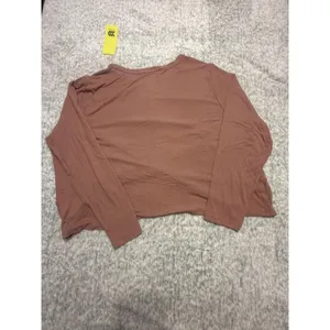 All In‎ Motion Mauve Ribbed Twist Front Long Sleeve Activewear Top 2X New thumbnail 4