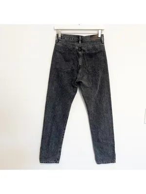 Goldsign‎ Benefit Jeans Size 24 Gray High Rise Straight Rigid Old Money Minimal thumbnail 11