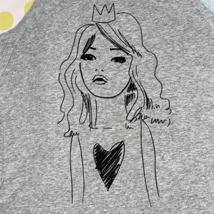 Forever 21 Y2K Gray Graphic Top thumbnail 2