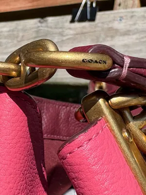 Coach 1016 Dalton 31 Wine Multi Colorblock Pebble Leather Shoulder Bag thumbnail 5