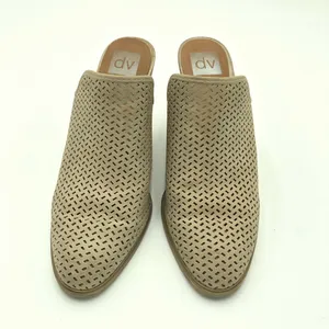 Dolce Vita Beige Laser Cut Closed Toe Heeled Mules Size 10 thumbnail 2