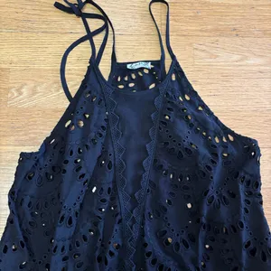 Intimately Free People Starry Eyelet Whimsigoth Boho Bow Preppy Festival Tank XS thumbnail 6