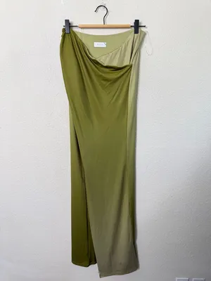 Meshki Bronwyn Slinky Maxi Skirt Gradient Ombre Green Womens Size XS‎ thumbnail 5