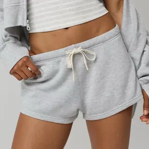 Aerie Keep It 100 Terry Shorts in Light Gray thumbnail 1