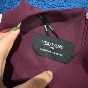 Vera‎ Wang Bridesmaid Aurore Gown Burgundy Size 18 Wedding Guest Gala Cocktail thumbnail 5