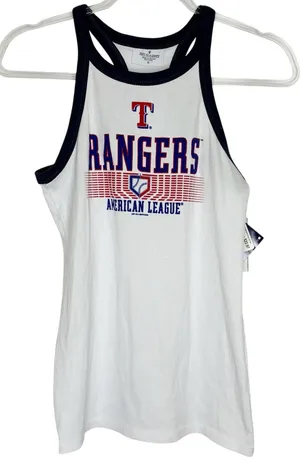 Soft As A Grape Texas Rangers American League Cotton Tank Top NWT Womens Medium thumbnail 1