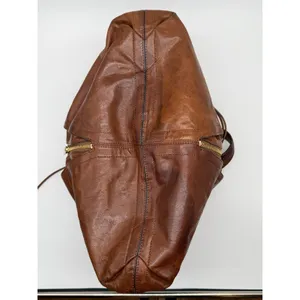 Kooba Hobo Bag Womens Large Brown Leather Multi Zip Slouchy Shoulder Bag thumbnail 4