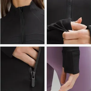 Black Women's Running Jacket with Thumb Holes Size 8 thumbnail 9