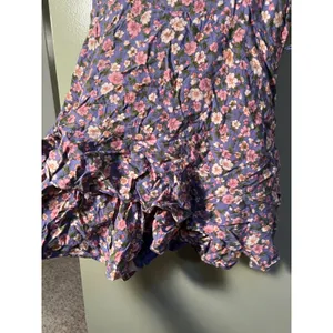 Altar'd State Women's Sz Small Romper Purple Ditsy Floral Sleeveless Ruffle Tier thumbnail 5