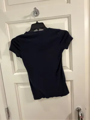 Splendid Black Short Sleeve Scoop Neck Tee thumbnail 2