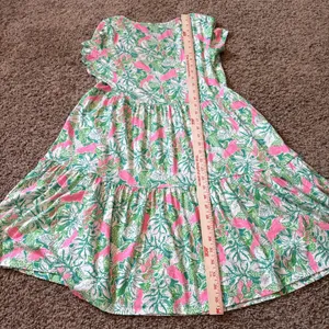 Lilly Pulitzer Geanna Short Sleeve Swing Dress Botanical Green Just Wing It Sm thumbnail 8