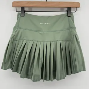 Gold Hinge Pleated Tennis Skirt Skort Sea Green Women XS Pickleball Preppy thumbnail 6
