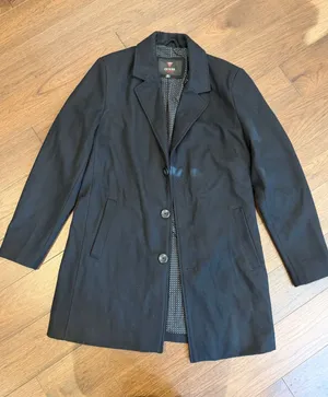GUESS Black Classic Single-Breasted Peacoat Size Medium - C42-022 thumbnail 1