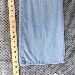 Women's Cargo Jeans Small Light Wash Blue Y2K Wide Leg Multi Pocket Utility thumbnail 8