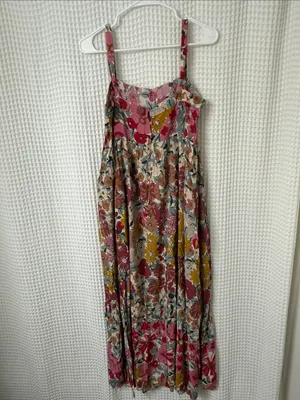 Natural Life Patti Side Slit Maxi Dress Boho Summer Floral Medium thumbnail 9