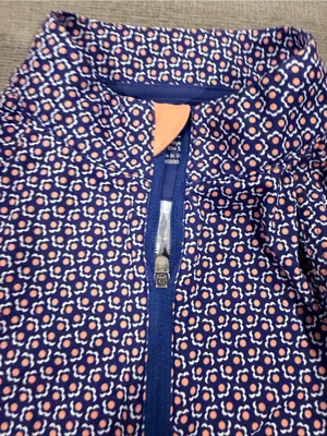 Peter Millar the players sun Navy and White Printed Quarter-Zip Long-Sleeve Top thumbnail 13
