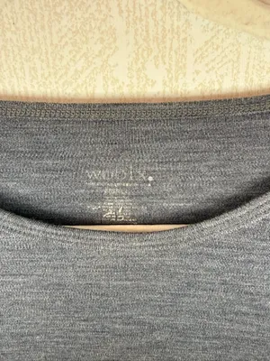 Woolx Women's Merino Wool Long Sleeve Shirt Gray Base Layer Size Small thumbnail 3