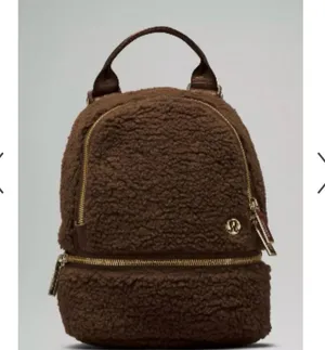 Lululemon City adventurer backpack mini 3L fleece Brown earth/gold thumbnail 2