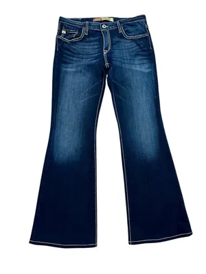 Big Star Remi low rise flare jeans embellished back pockets size 30 y2k thumbnail 2