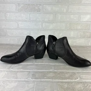 Ariat Astor Ankle Booties Womens 6.5 B Black Leather Low Heel Zip Coast Cowgirl thumbnail 8