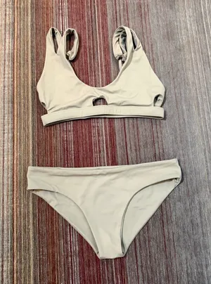 Si bon swim- Women’s Two-Piece Light Beige Scoop Bikini Set thumbnail 1