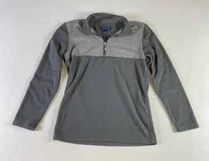 Tommy Bahama Sweatshirt Womens Small 1/4 Zip Fleece Pullover‎ Sweater Gray thumbnail 1