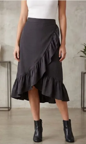 Isaac Mizrahi Live! Ruffle Flounce Skirt thumbnail 1