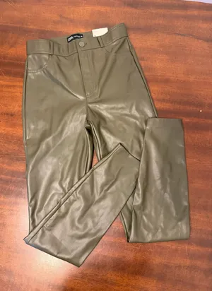 Women’s ZARA Leather Faux Pants small new with tags thumbnail 1