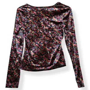 Natural Life Womens Danielle Velvet Floral Crop Top M Cottagecore Fairy Y2K NEW thumbnail 3