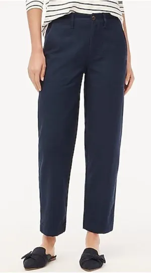 J. Crew Cotton Camp Pants Chino Straight Leg‎ Utility Navy Blue Plus Size 20 thumbnail 1