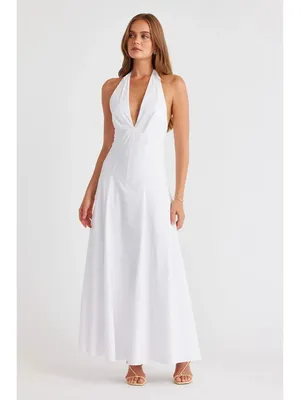 SNDYS Talassa Maxi Dress in White XXLarge Womens Long Summer Gown thumbnail 10
