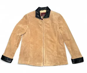 Reed Leather Sportswear Tan Suede Jacket Women’s Size M Genuine Leather thumbnail 1