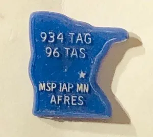 Vintage United States Air Force Lapel Pin Blue thumbnail 1