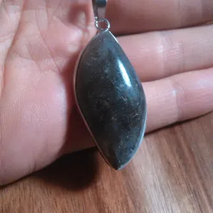 Malagasy Labradorite Stainless Steel Pendant Necklace thumbnail 9