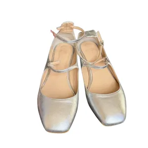 Peche Nico Heels Silver Size‎ US 7.5 /8 Mary Jane Style Strap Small Heel thumbnail 12