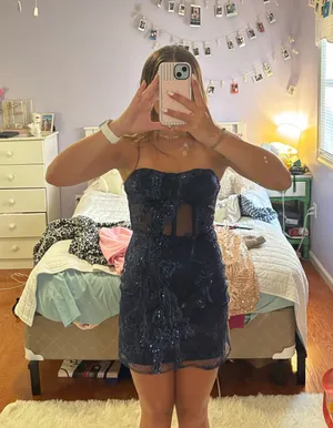 Lulus Homecoming Dress Navy thumbnail 1