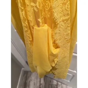 HAH Mad Maxi‎ Dress Lemon Drop Sleeveless Cocktail Wedding Guest Garden Party XS thumbnail 8