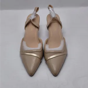 Journee Womens Heels 9.5 Taupe Slingback Kitten Heel Wedding Guest Party Pumps thumbnail 3