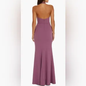 NWOT Dress The Population Paige Halter Neck Mermaid Orchid Purple Gown Sz XL thumbnail 2