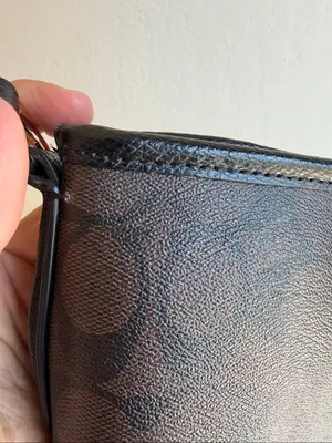 Coach Signature File Crossbody Bag Brown big C logo thumbnail 9