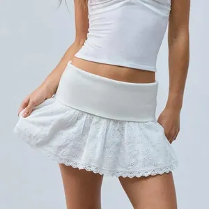 Kimchi Blue Urban Outfitters Foldover Eyelet Micro Mini Skirt Coquette Festival‎ thumbnail 1
