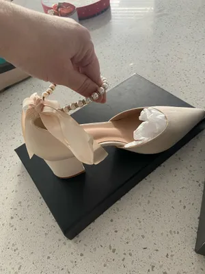 Azazie Satin Shoes Size 8 1/2 thumbnail 3