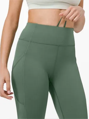 Lululemon Invigorate High Rise Crop 23” Leggings in Algae Green size 6 $118 thumbnail 4