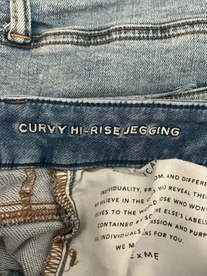 American Eagle Distressed Patched Hi Rise Jeggings Size 4 thumbnail 6