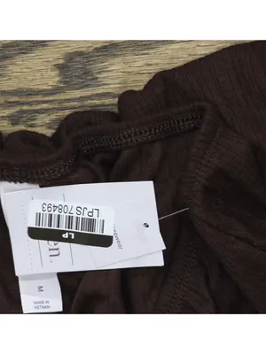 NWT Auden Womens Variegated Ribbed Pajama Skirt 94629562 Brown M thumbnail 5
