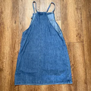 90s Marsh Landing Blues Denim Jumper Dress 100% Cotton Womens M cottagecore VTG thumbnail 6