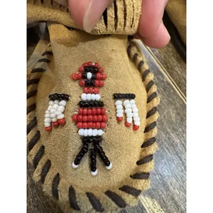 Minnetonka Beaded Thunderbird Suede Moccasins‎ Native Flats Womens Size 6.5 thumbnail 11