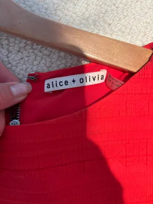 Alice and Olivia red mini dress thumbnail 3