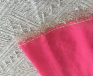 Victoria’s Secret Neon Pink Cream Lace Babydoll Lingerie Top Sz M Medium thumbnail 6